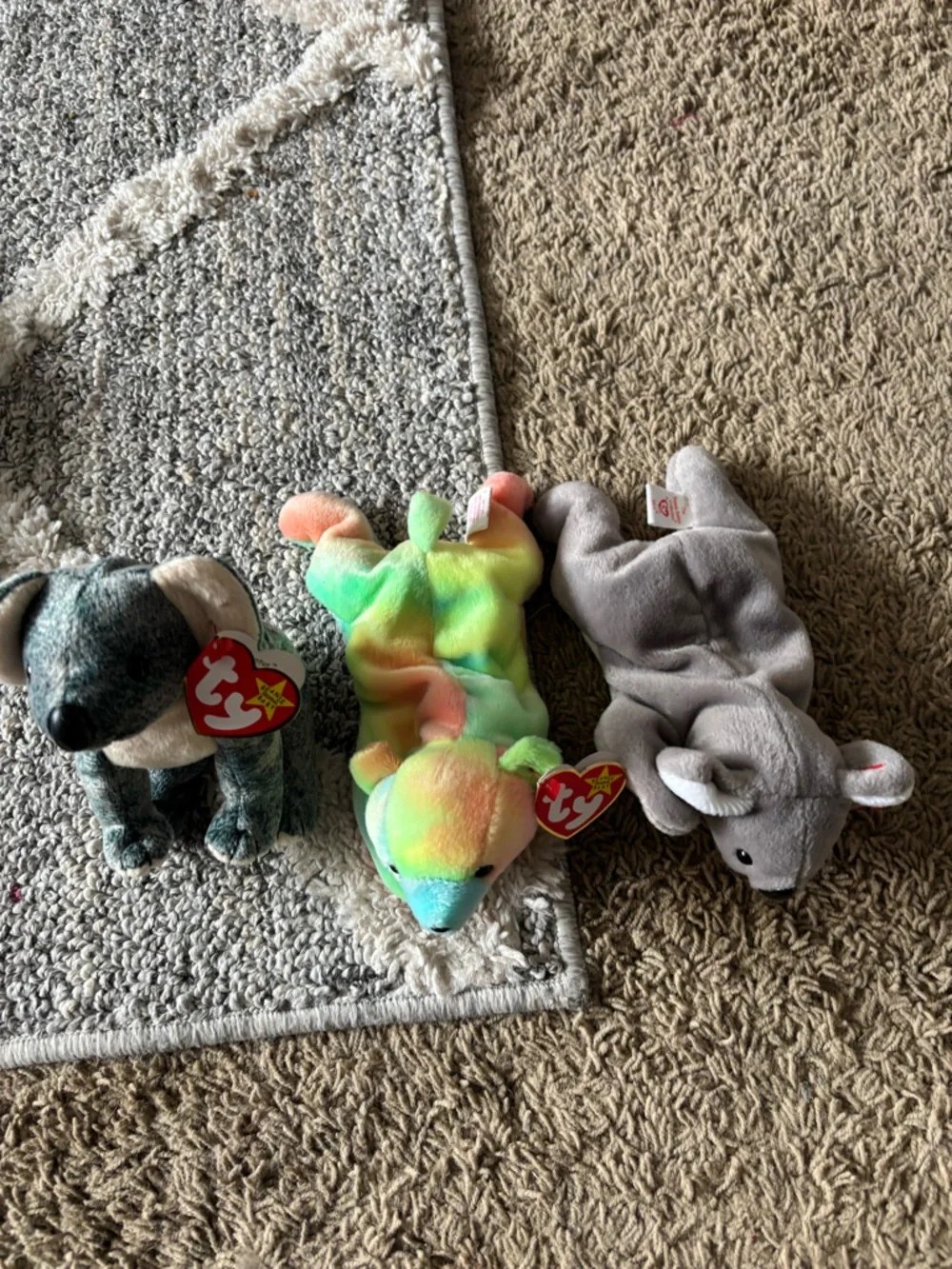 Ty Plush Small Pets - Gray, Multicolor, Teal